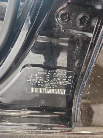 3KPC24A63NE159112 - 2022 HYUNDAI ACCENT SE შავი ფოტო 12