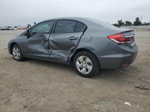 19XFB2F53DE219387 - 2013 HONDA CIVIC LX GRAY photo 2