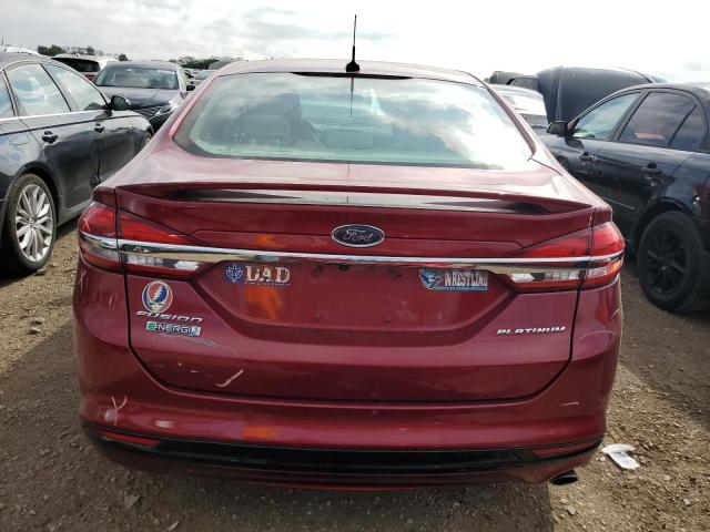 3FA6P0SU4HR128765 - 2017 FORD FUSION TITANIUM PHEV წითელი ფოტო 6