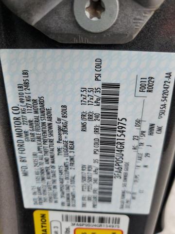 3FA6P0SU4GR154975 - 2016 FORD FUSION TITANIUM PHEV Grau Foto 12