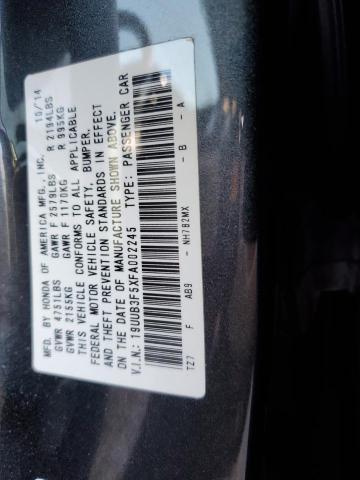 19UUB3F5XFA002245 - 2015 ACURA TLX TECH გრაფიტი ფოტო 13