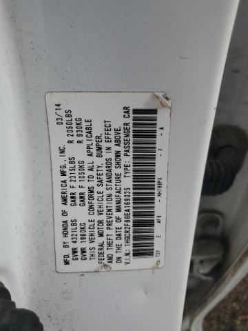 1HGCR2F88EA169035 - 2014 HONDA ACCORD EXL WHITE photo 13
