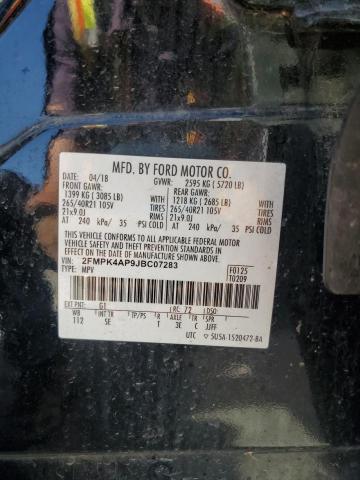 2FMPK4AP9JBC07283 - 2018 FORD EDGE SPORT Schwarz Foto 13