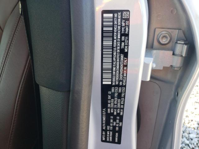 ZASPAKBN0N7D38987 - 2022 ALFA ROMEO STELVIO TI GRAY photo 13