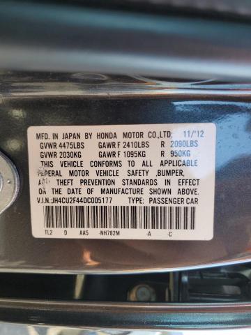 JH4CU2F44DC005177 - 2013 ACURA TSX ნაცრისფერი ფოტო 13