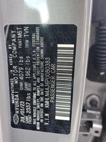 KMHLN4AJ6PU080383 - 2023 HYUNDAI ELANTRA LIMITED GRAY photo 13