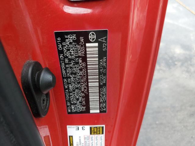 JTKJF5C7XGJ025185 - 2016 TOYOTA SCION TC RED photo 12