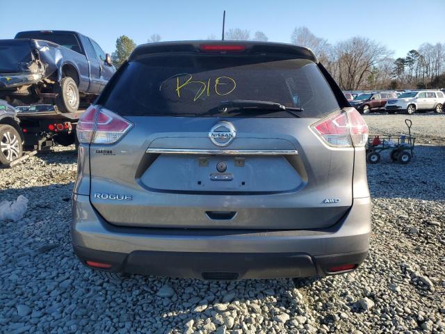 KNMAT2MV2GP660734 - 2016 NISSAN ROGUE S GRAY photo 6