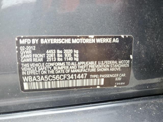 WBA3A5C56CF341447 - 2012 BMW 328 I GRAY photo 12