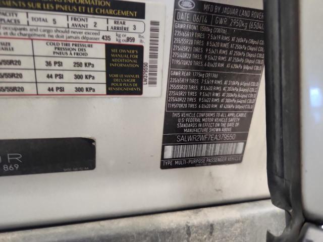 SALWR2WF7EA379550 - 2014 LAND ROVER RANGE ROVE HSE BEIGE photo 14