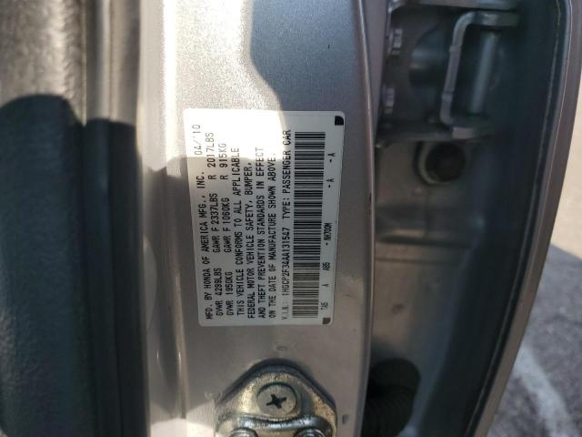 1HGCP2F34AA131547 - 2010 HONDA ACCORD LX ვერცხლისფერი ფოტო 13