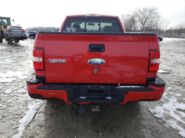 1FTRF02207KB02384 - 2007 FORD F150 RED photo 6