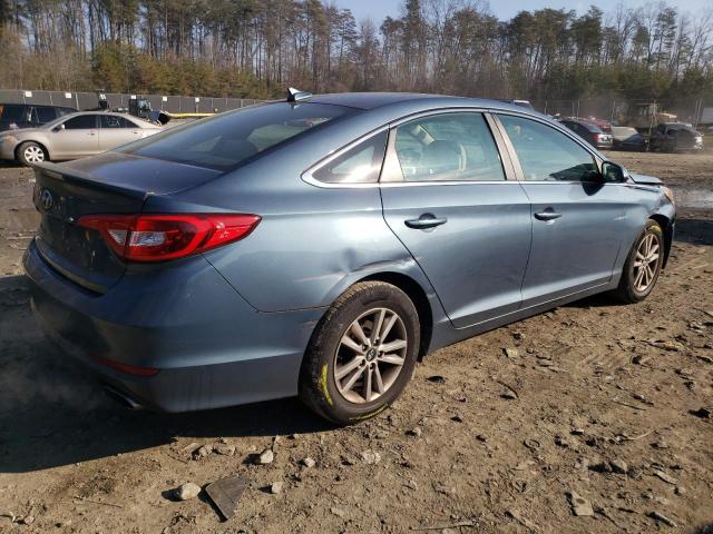 5NPE24AF9FH213082 - 2015 HYUNDAI SONATA SE BLUE photo 3