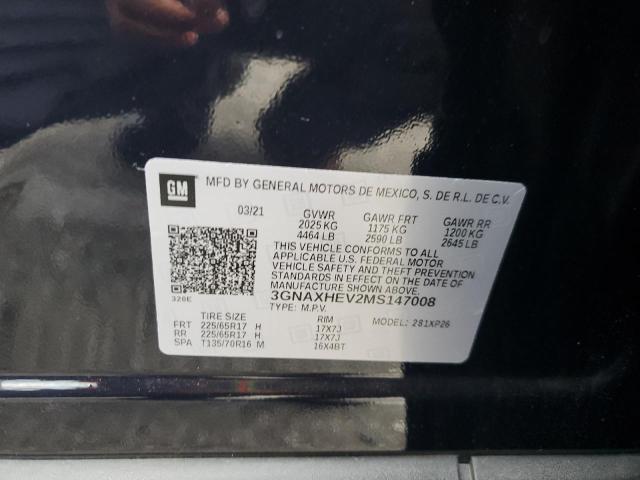 3GNAXHEV2MS147008 - 2021 CHEVROLET EQUINOX LS BLUE photo 13