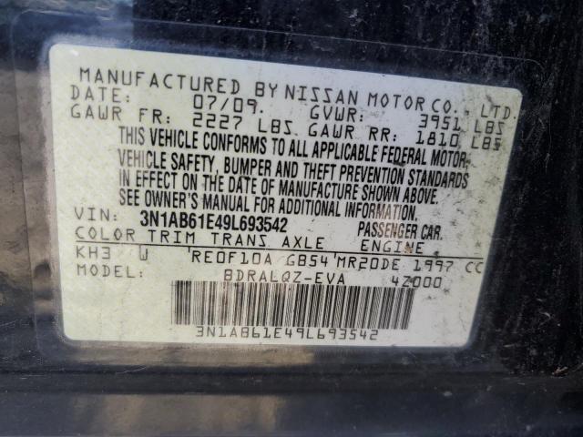 3N1AB61E49L693542 - 2009 NISSAN SENTRA 2.0 BLACK photo 13