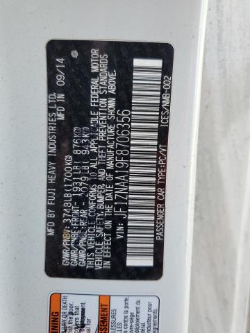 JF1ZNAA19F8706356 - 2015 TOYOTA SCION FR-S WHITE photo 12