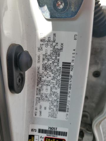 5TFLU4EN8DX079377 - 2013 TOYOTA TACOMA DOUBLE CAB Weiß Foto 12