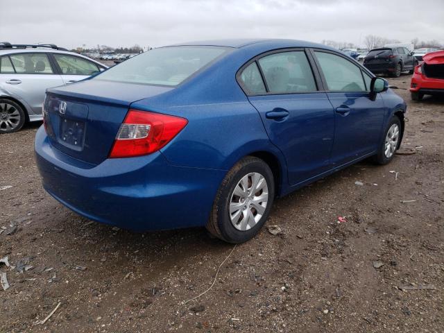 19XFB2F54CE081583 - 2012 HONDA CIVIC LX BLUE photo 3