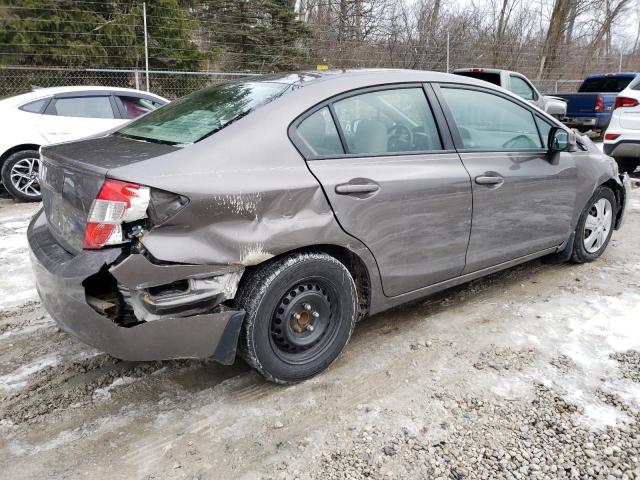 19XFB2F57CE049193 - 2012 HONDA CIVIC LX GRAY photo 3