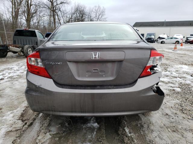 19XFB2F57CE049193 - 2012 HONDA CIVIC LX GRAY photo 6