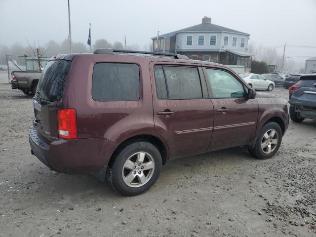 5FNYF4H66BB087389 - 2011 HONDA PILOT EXL BURGUNDY photo 3