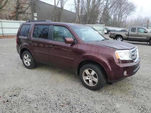 5FNYF4H66BB087389 - 2011 HONDA PILOT EXL BURGUNDY photo 4