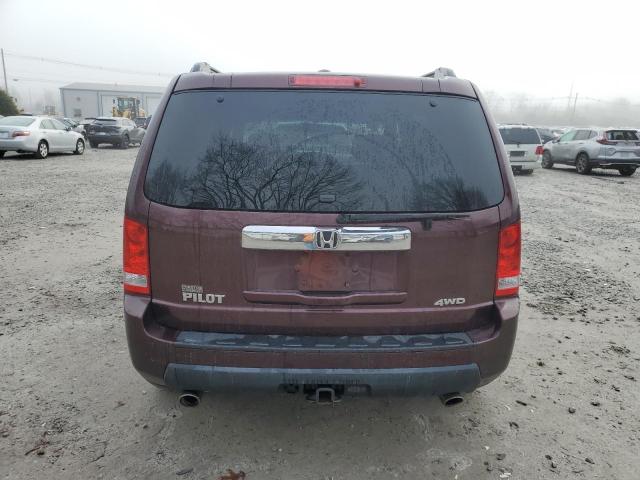 5FNYF4H66BB087389 - 2011 HONDA PILOT EXL BURGUNDY photo 6