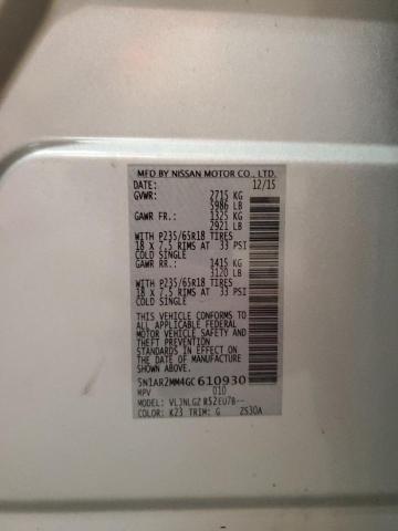 5N1AR2MM4GC610930 - 2016 NISSAN PATHFINDER S Күміс фото 13