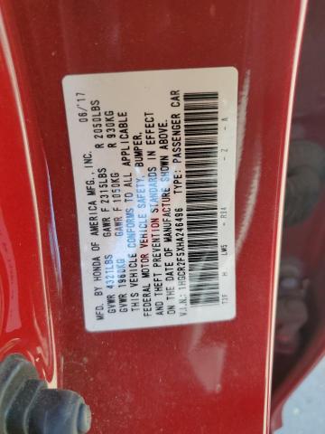 1HGCR2F5XHA246496 - 2017 HONDA ACCORD SPORT 红色 照片 13