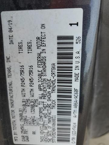 5TFSX5EN8KX068031 - 2019 TOYOTA TACOMA ACCESS CAB Сұр фото 12