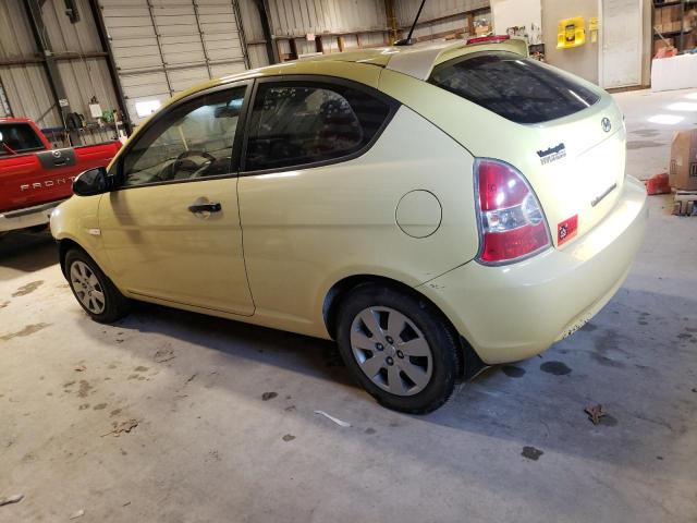 KMHCM36C39U111339 - 2009 HYUNDAI ACCENT GS YELLOW photo 2