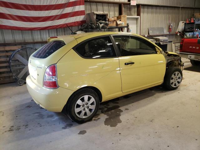 KMHCM36C39U111339 - 2009 HYUNDAI ACCENT GS YELLOW photo 3