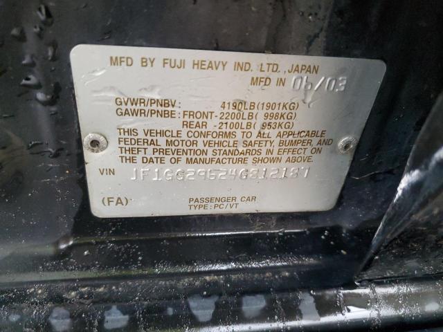 JF1GG29624G812187 - 2004 SUBARU IMPREZA WRX 黑色 照片 12