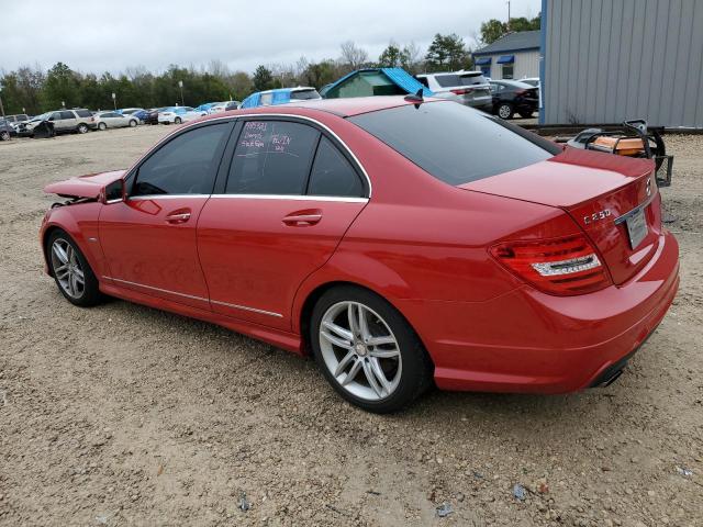 WDDGF4HB9CA660696 - 2012 MERCEDES-BENZ C 250 RED photo 2