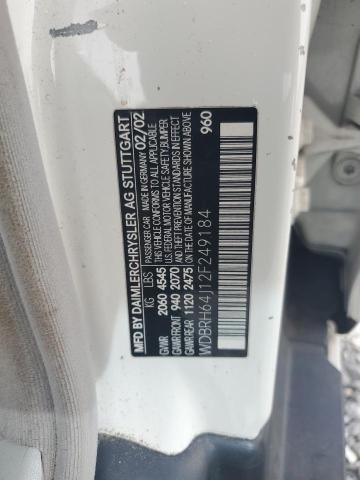 WDBRH64J12F249184 - 2002 MERCEDES-BENZ C 320 白色 照片 12