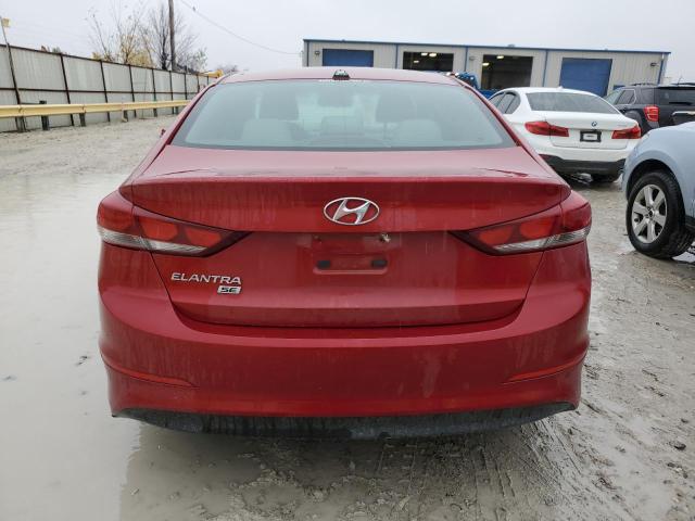 KMHD74LF2HU080275 - 2017 HYUNDAI ELANTRA SE RED photo 6