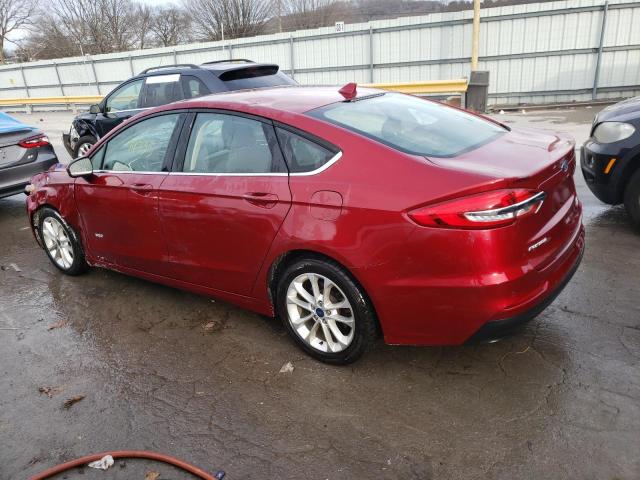 3FA6P0LU7KR241762 - 2019 FORD FUSION SE BURGUNDY photo 2