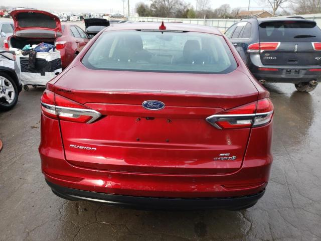 3FA6P0LU7KR241762 - 2019 FORD FUSION SE BURGUNDY photo 6