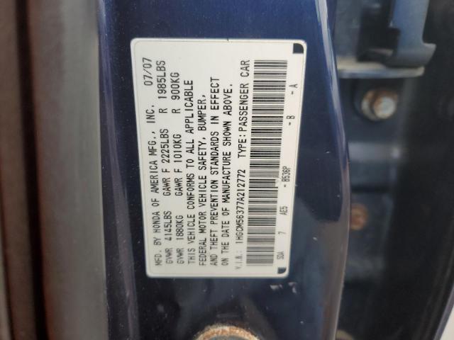 1HGCM56377A212772 - 2007 HONDA ACCORD SE BLUE photo 12