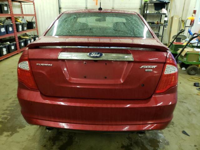 3FAHP0DC1BR121888 - 2011 FORD FUSION SPORT BURGUNDY photo 6