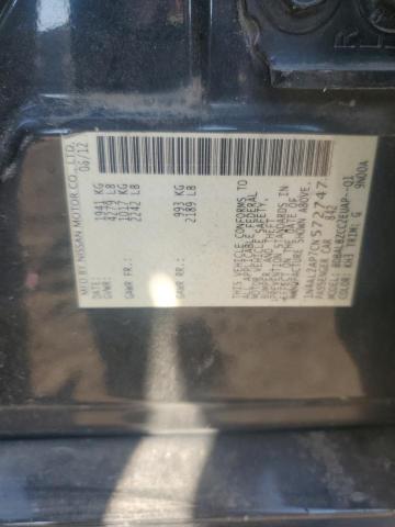 1N4AL2AP7CN572747 - 2012 NISSAN ALTIMA BASE 黑色 照片 12