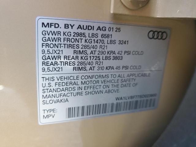 WA1LVBF77SD023800 - 2025 AUDI Q7 PREMIUM PLUS TAN photo 13