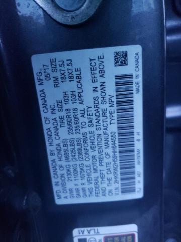 2HKRW2H59HH644550 - 2017 HONDA CR-V EX GRAY photo 14