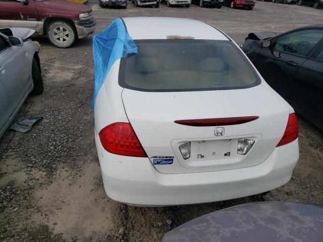 1HGCM56427A078505 - 2007 HONDA ACCORD LX WHITE photo 6