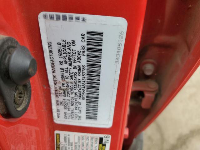 5Y2SM64884Z450786 - 2004 PONTIAC VIBE RED photo 12