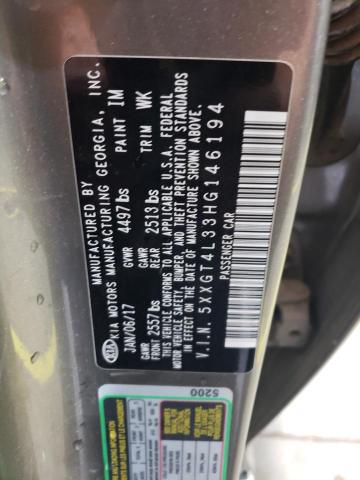 5XXGT4L33HG146194 - 2017 KIA OPTIMA LX GRAY photo 12