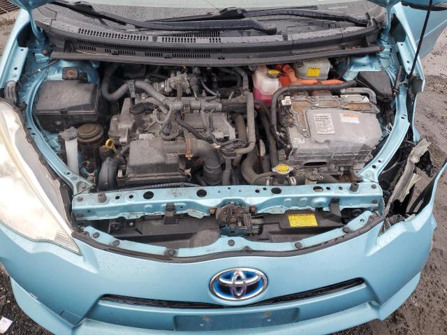 JTDKDTB38E1060812 - 2014 TOYOTA PRIUS C BLUE photo 11