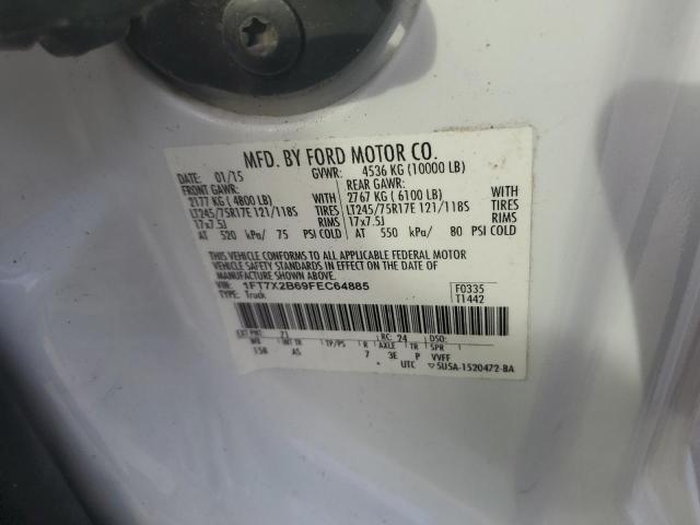 1FT7X2B69FEC64885 - 2015 FORD F250 SUPER DUTY Ақ фото 12