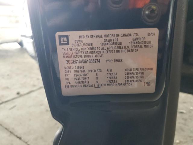 2GCEC13V361353274 - 2006 CHEVROLET SILVERADO C1500 ლურჯი ფოტო 12