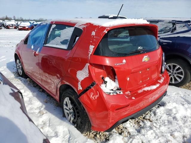 1G1JG6SB5L4125874 - 2020 CHEVROLET SONIC RED photo 2